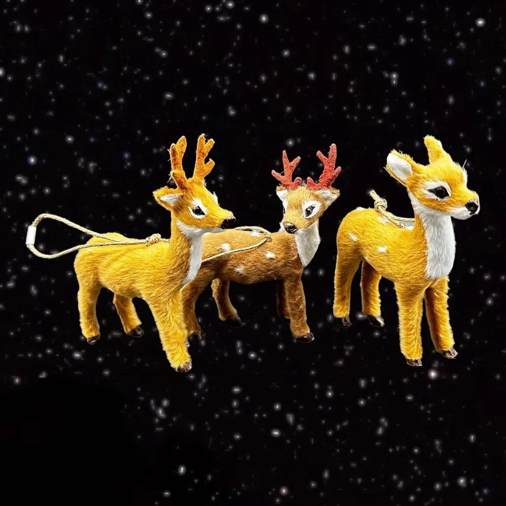 Target Reindeer Christmas Ornament Brown Deer Wondershop 3 Set 5